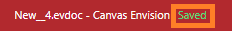 Saved Document Save Status Indicator