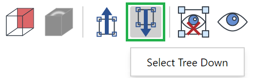 Select Tree Down button on the toolbar of the on-page 3D viewer of the Envision Viewer