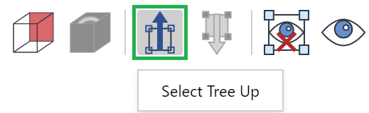 Select Tree Up button on the toolbar of the on-page 3D viewer of the Envision Viewer