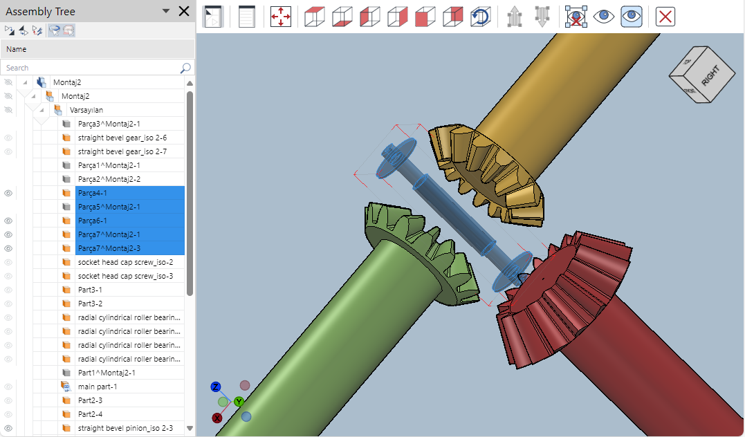 Show Selection applied to hidden parts in the full-screen 3D viewer of the Envision Viewer