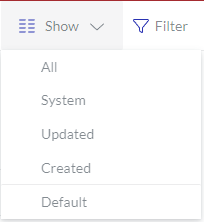 Show Content Toolbar Drop Down List For Teams Page