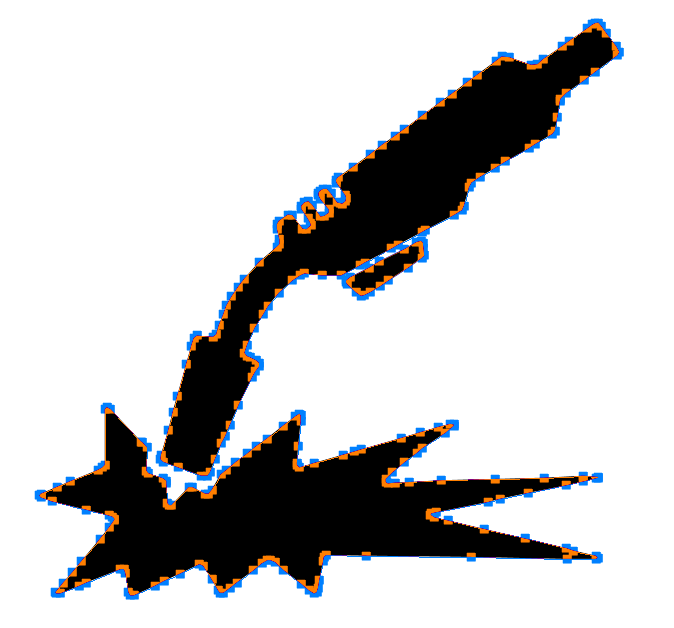 High-contrast silhouette image