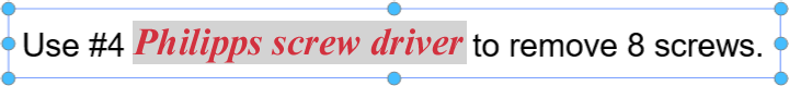 Source Font Style from a Text Object for Copying with the Format Painter