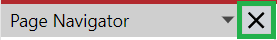 X Button on the Page Navigator Pane of the Viewer