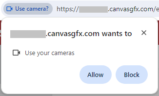 Allow Use Your Cameras Browser Prompt