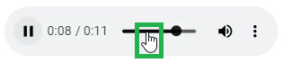 Clicking on the Seek Slider Bar in the Audio Player Embedded in the Viewer