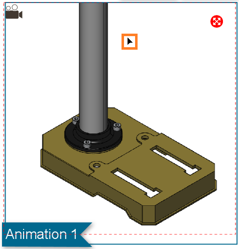 Hovering over a 3D animation object in the 3D Viewer