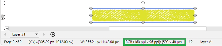 Image Object Status Controls on the Status Bar