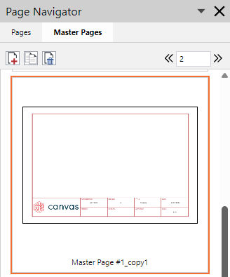 Master Page Selected in the Page Navigator Pane