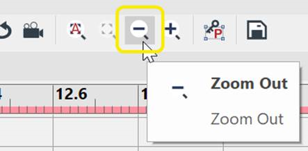You can also click the Zoom Out icon at the Toolbar in the Animation Timeline pane.