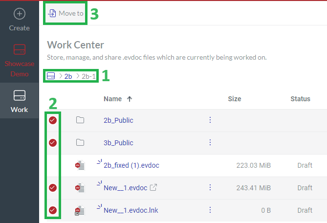 Moving Multiple Folders, Documents, and Shortcuts