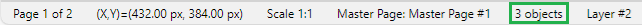 Number of Selected Objects on the Status Bar