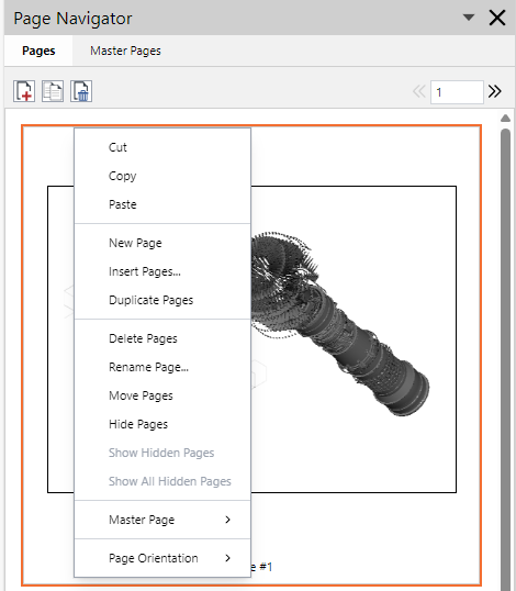 Page Context-Sensitive Menu