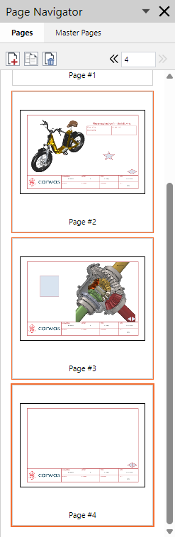 Page Sequence Selected in the Page Navigator Pane