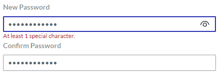 At least 1 special character tooltip