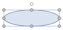 A Selected Blue Oval Shape