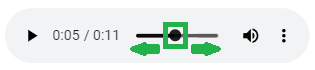 Slider Bar Thumb in the Audio Player Embedded in the Viewer