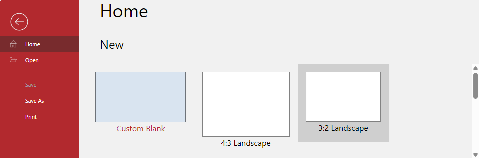 Standard OOTB Blanks on the Home Screen