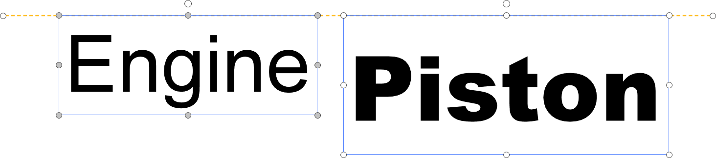 Text Objects Aligned at the Top of Bounding Boxes