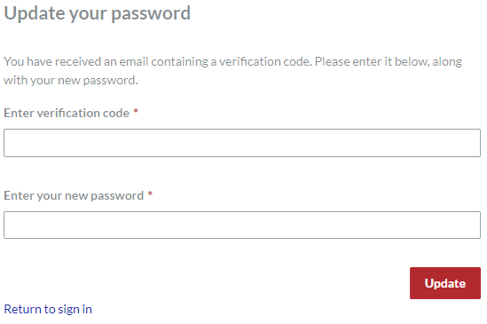 Update your password Update your password