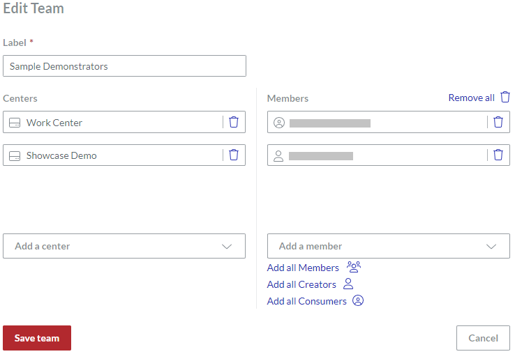 Updated Sample Team on the Edit Team Page