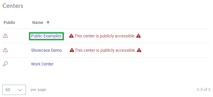 Updated Center on the Centers Page