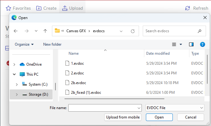 Upload Browser Dialog