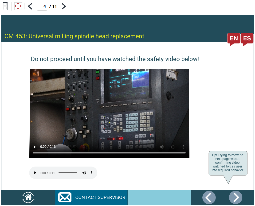 Video and Audio Objects on a Page in the Viewer