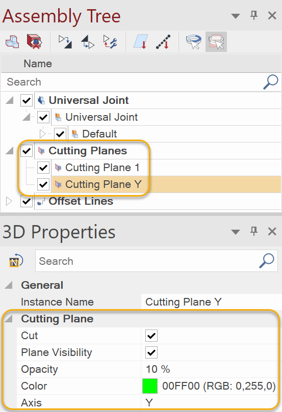 Using the 3D Properties pane