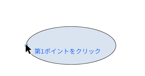 最初の点をクリックする