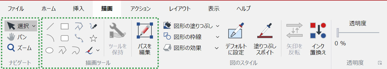 リボンタブパネル
